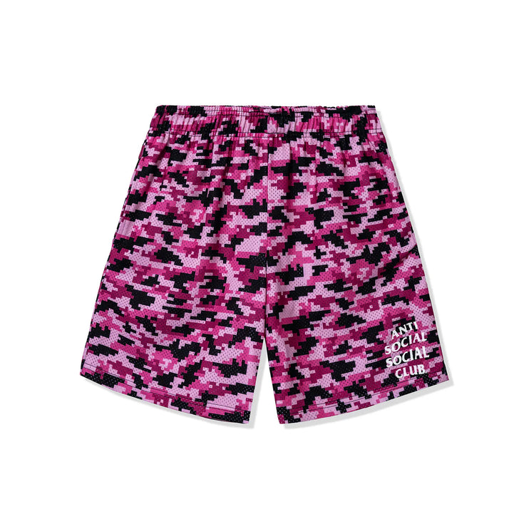 Anti Social Social Club Pixel Camo Shorts - Pink