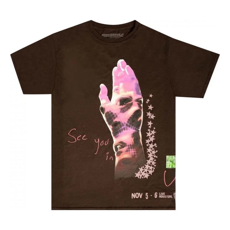 Cactus Jack by Travis Scott All Seeing Hands Tee 'Brown'