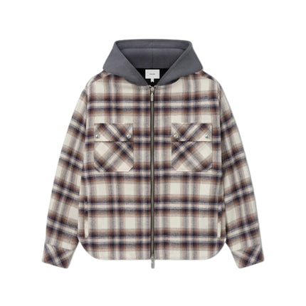 Rhude Hooded Flannel Jacket 'Multicolor/Brown'
