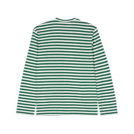 Comme des Garçons PLAY Striped T-Shirt 'Green/White'