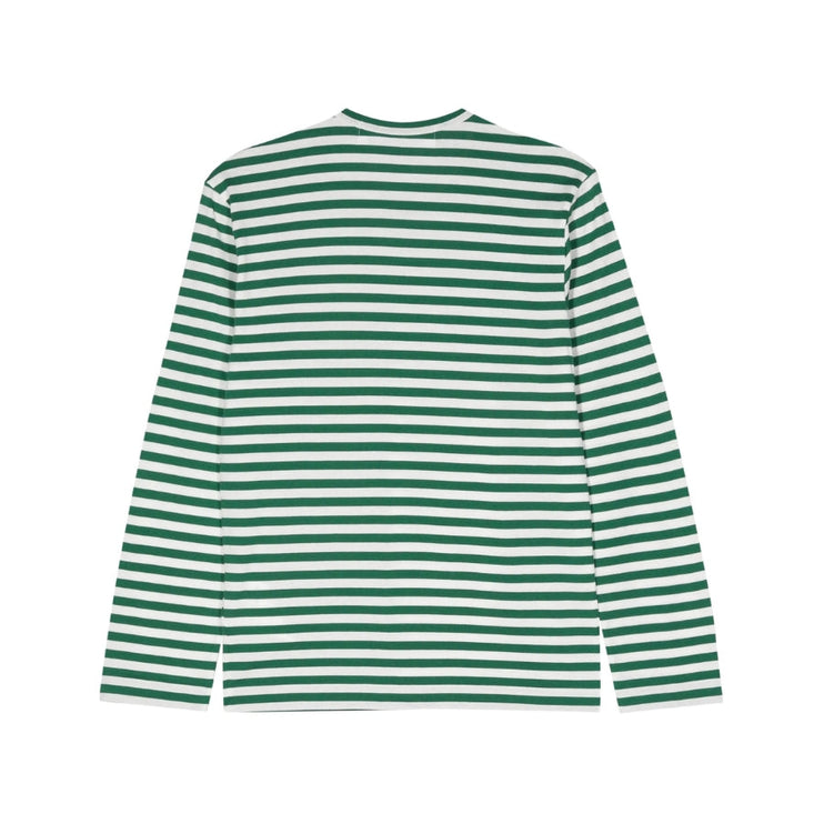 Comme des Garçons PLAY Striped T-Shirt 'Green/White'