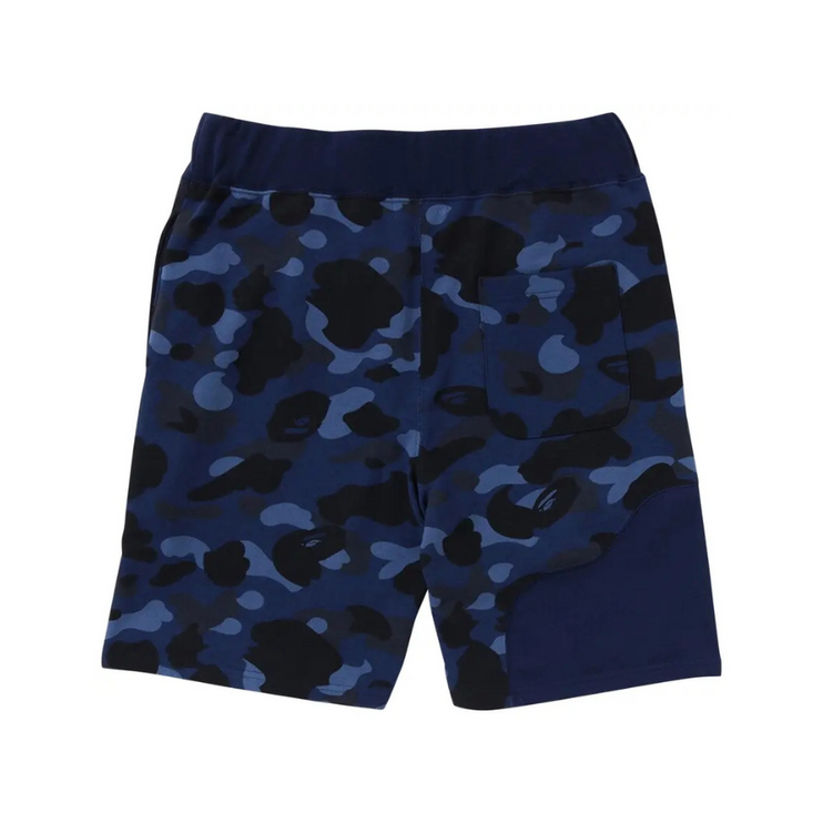 BAPE Color Camo Cutting Sweat Shorts 'Navy'