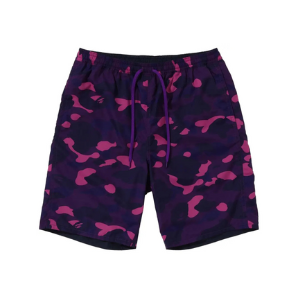 BAPE Color Camo Shark Reversible Shorts 'Purple'