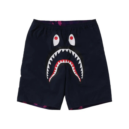 BAPE Color Camo Shark Reversible Shorts 'Purple'