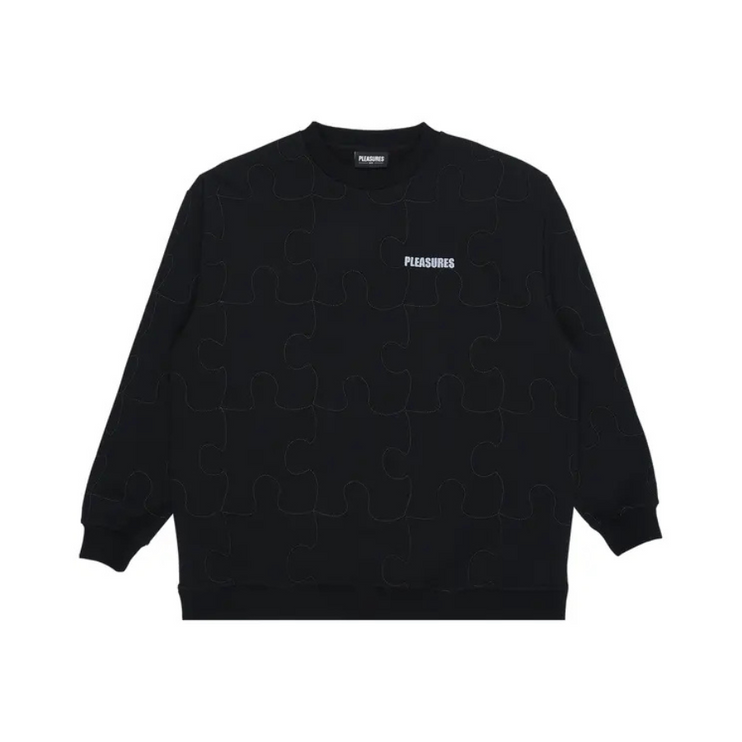Pleasures Pieces Reflective Crewneck 'Black'
