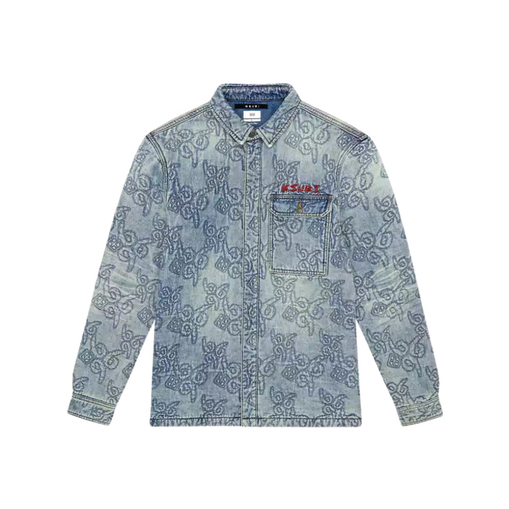 Ksubi Denim Juice World Ls Shirt K9 Stoned back