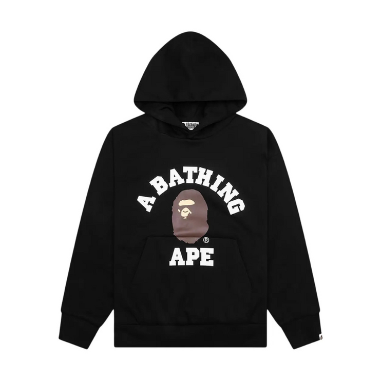 BAPE College Puffy Relaxed Fit Pullover Hoodie 'Black'