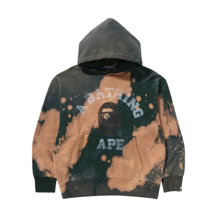 BAPE Tie Dye College Relaxed Fit Pullover Hoodie 'Beige'