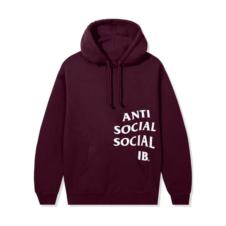 Anti Social Social Club Cut Off Logo Hoodie - Maroon