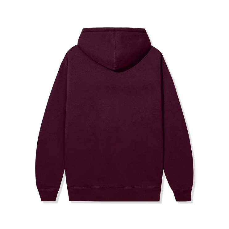 Anti Social Social Club Cut Off Logo Hoodie - Maroon