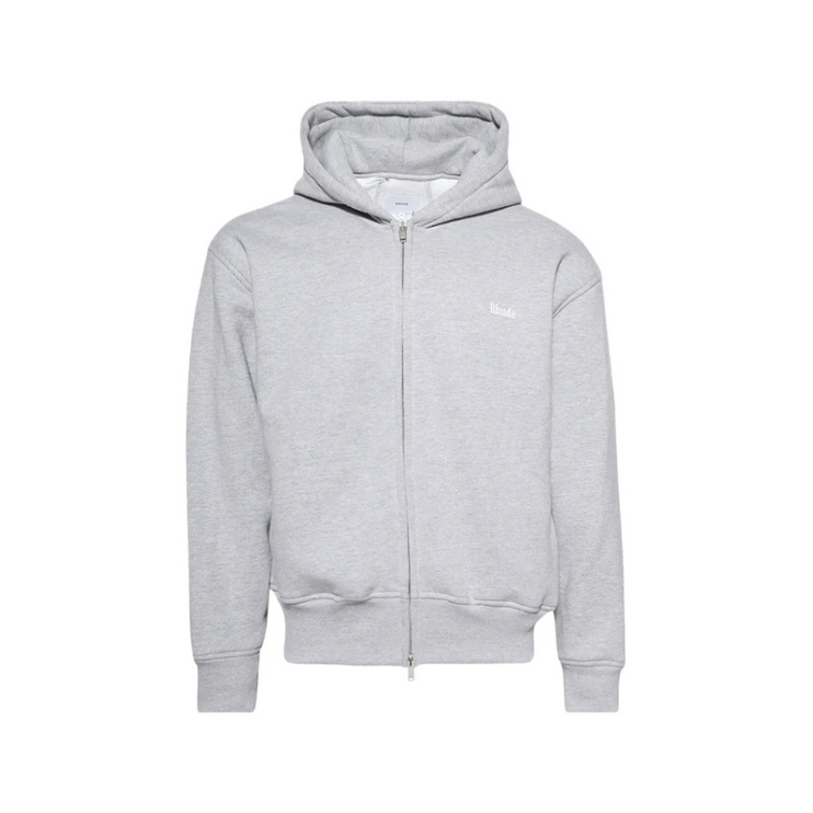 Rhude Classique Full-Zip Hoodie 'Heather Grey'