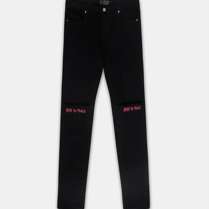 RTA - Bryant Skinny Jean | Black Red Rest In Peace