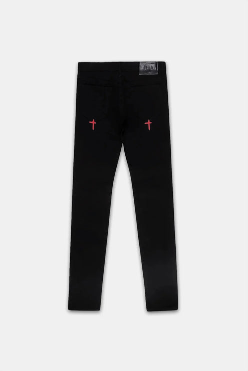 RTA - Bryant Skinny Jean | Black Red Rest In Peace