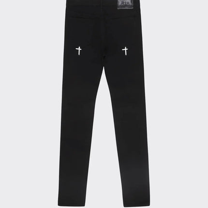 RTA - Bryant Skinny Jean | Black Rest In Peace black/white
