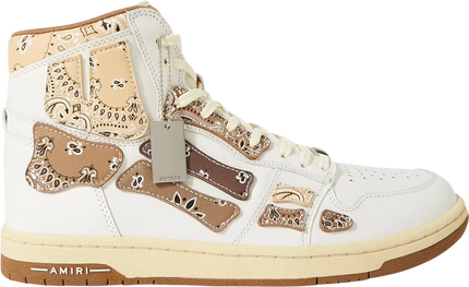 AMIRI BANDANA SKEL TOP HI - BROWN