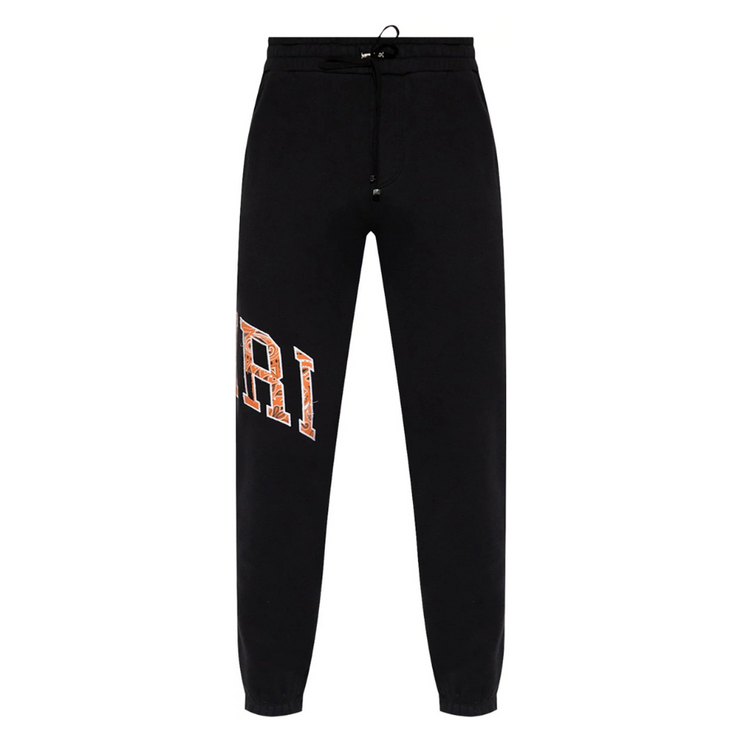 AMIRI BANDANA SWEATPANT - Black/Orange