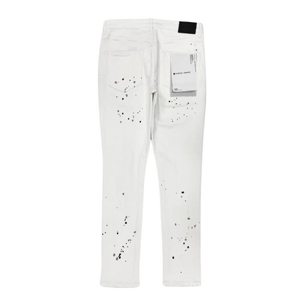 PURPLE BRAND Paint Blowout Denim Pants 'White'