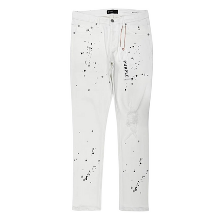 PURPLE BRAND Paint Blowout Denim Pants 'White'