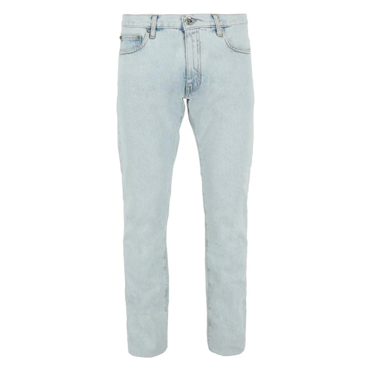 Off-White Diag Tab Slim Jeans 'Bleach Blue'