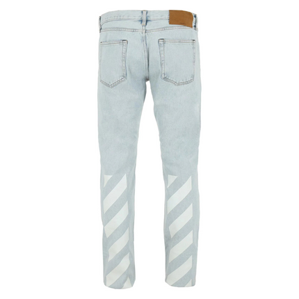 Off-White Diag Tab Slim Jeans 'Bleach Blue'