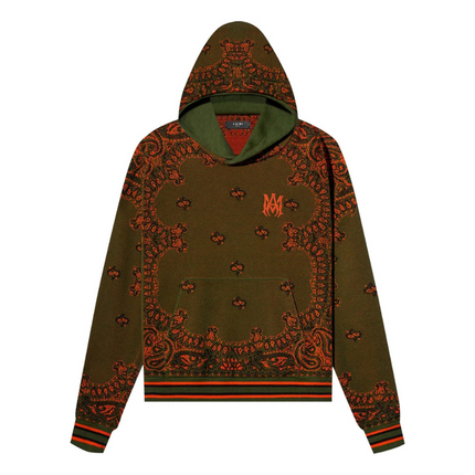 AMIRI Bandana Paisley Hoodie - Green