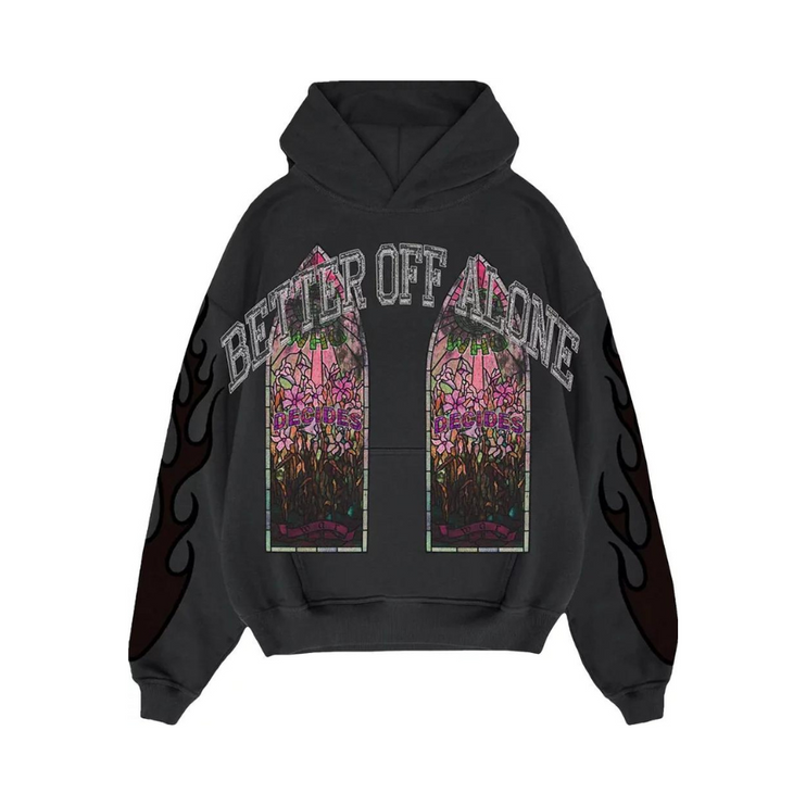 Who Decides War X A Boogie Wit Da Hoodie Better Off Alone Hoodie - Black