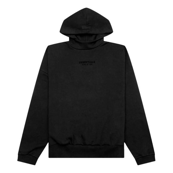 Fear of God Essentials Logo Hoodie - Jet Black