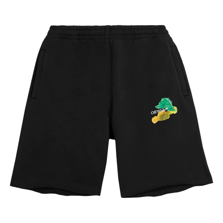 Off-White Brush Arrow Sweatshorts 'Black/Multicolor'