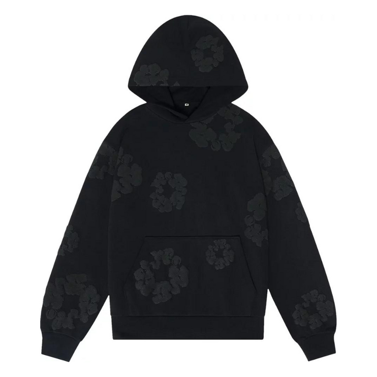 Denim Tears Cotton Wreath Hoodie - Black/Monochrome