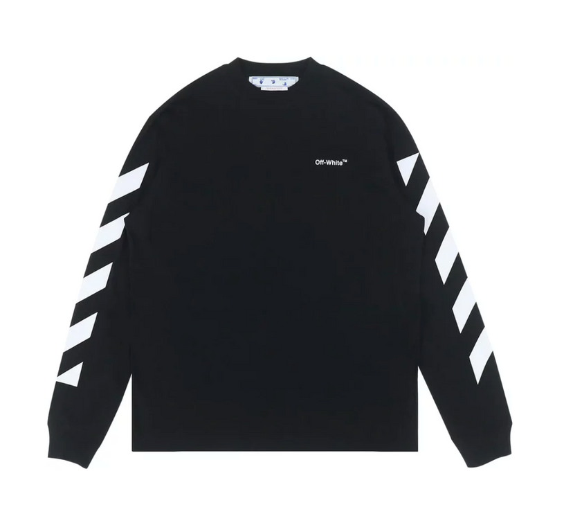 Off white - Diag Graphic Sleeve T-Shirt - Black/White