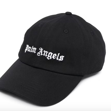 Palm Angels - Logo Embroidered Cotton Cap - Black/White