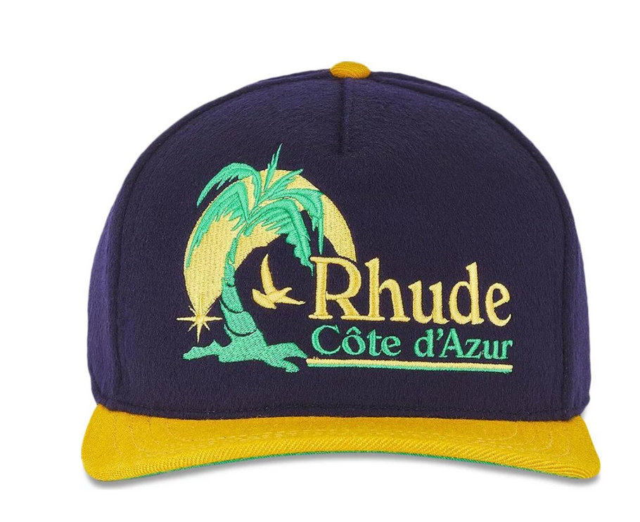 Rhude Azur Coast Cap 'Navy/Yellow'