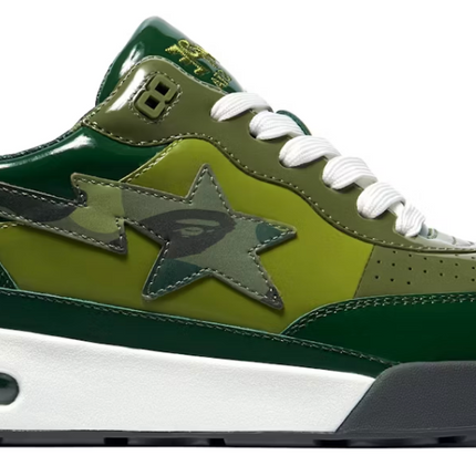 A Bathing Ape Bape Road Sta Patent Leather Green (2022)