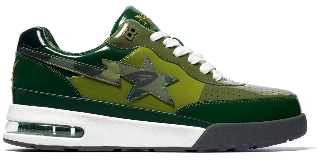 A Bathing Ape Bape Road Sta Patent Leather Green (2022)