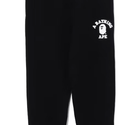 BAPE College Wide Fit Sweat Pants Black