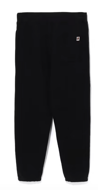 BAPE College Wide Fit Sweat Pants Black