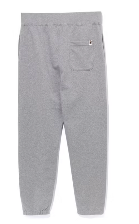 BAPE College Wide Fit Sweat Pants Grey