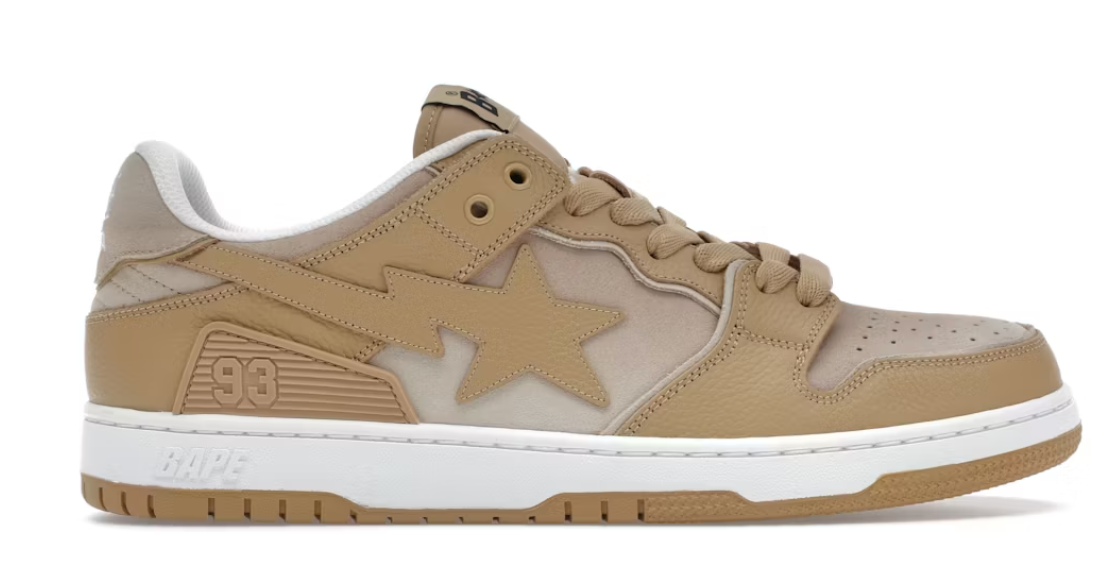 A Bathing Ape - A Bathing Ape Sk8 Sta #4 Beige - Womens