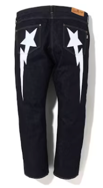 BAPE Bape Sta Relaxed Fit Denim Pants Indigo