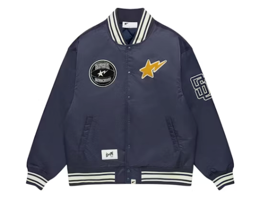 BAPE x Stadium Goods Varsity Jacket Navy