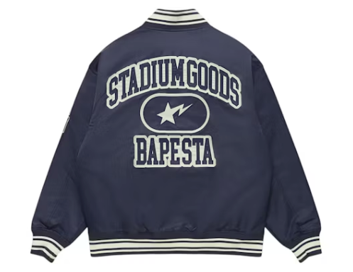 BAPE x Stadium Goods Varsity Jacket Navy