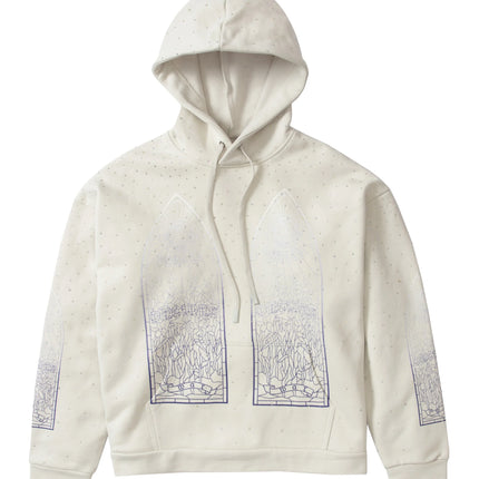 Who Decides War Rhinestone Hooded Pullover - White