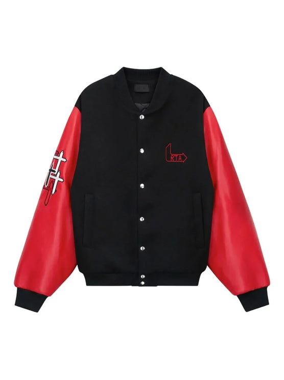 RTA - Marty Black Red Flame Logo Sweater